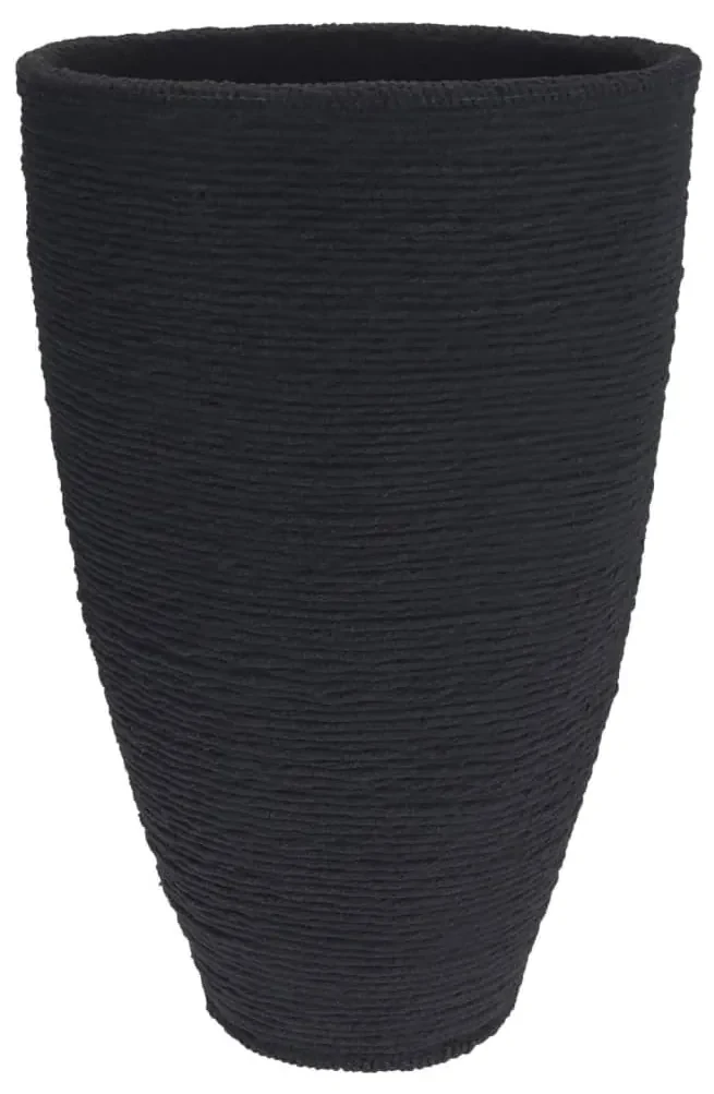 ProGarden Bloempot geribbeld 60 cm antracietkleurig