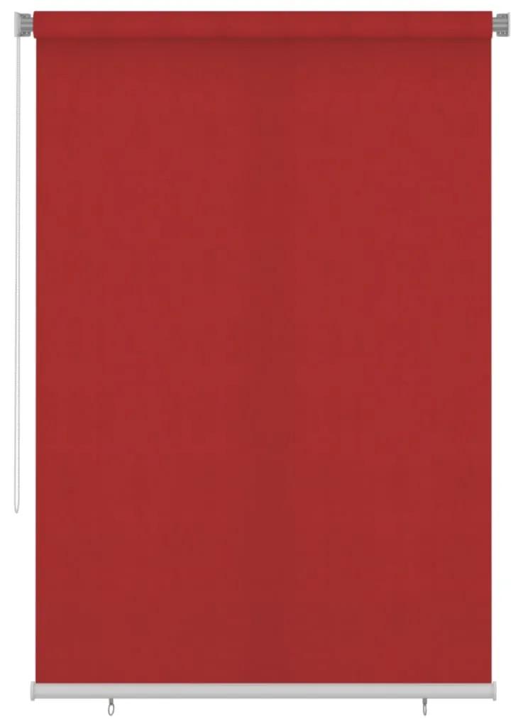 vidaXL Rolgordijn voor buiten 160x230 cm HDPE rood