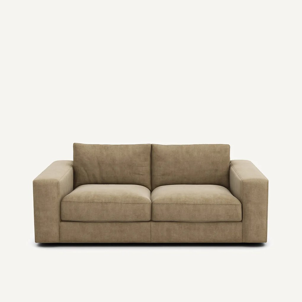 Compacte 3-zitsbank in stonewashed fluweel, SKANDER