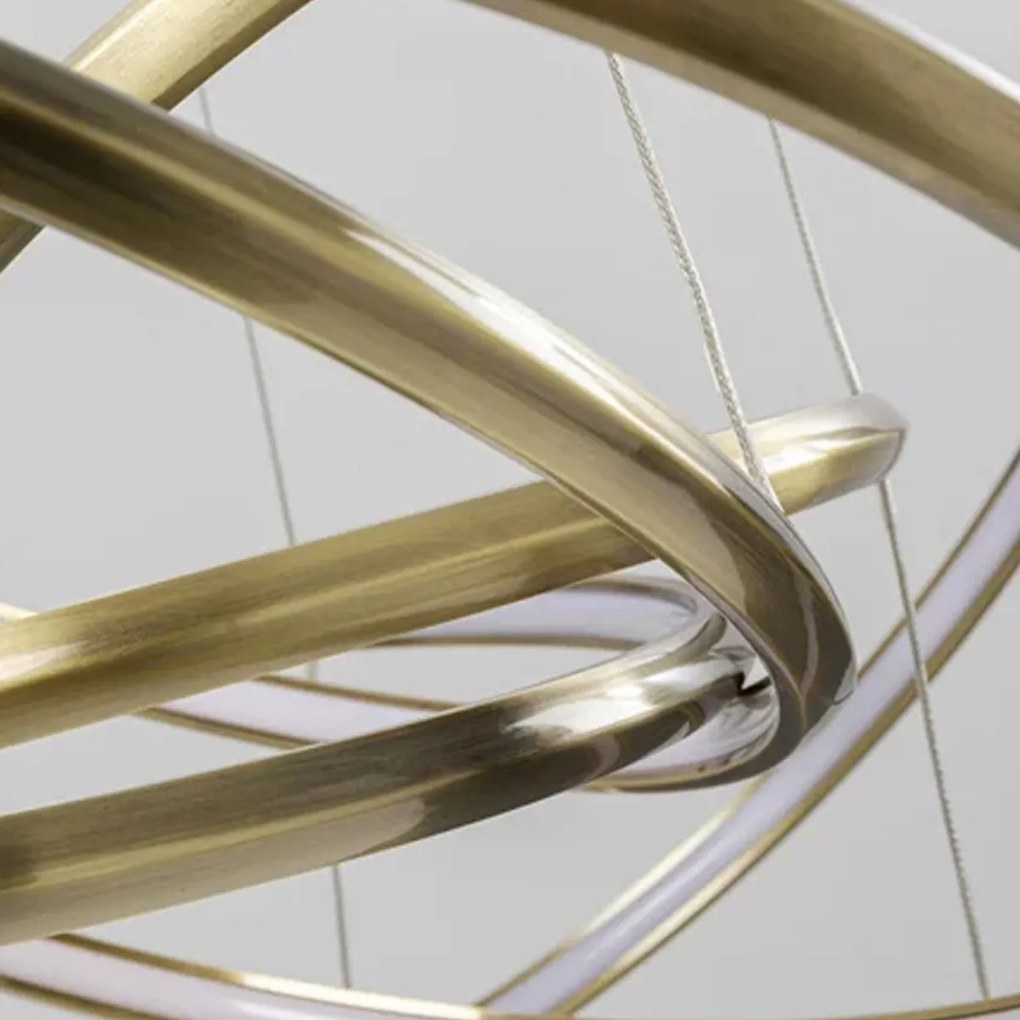 Gouden LED Hanglamp Met Ringen