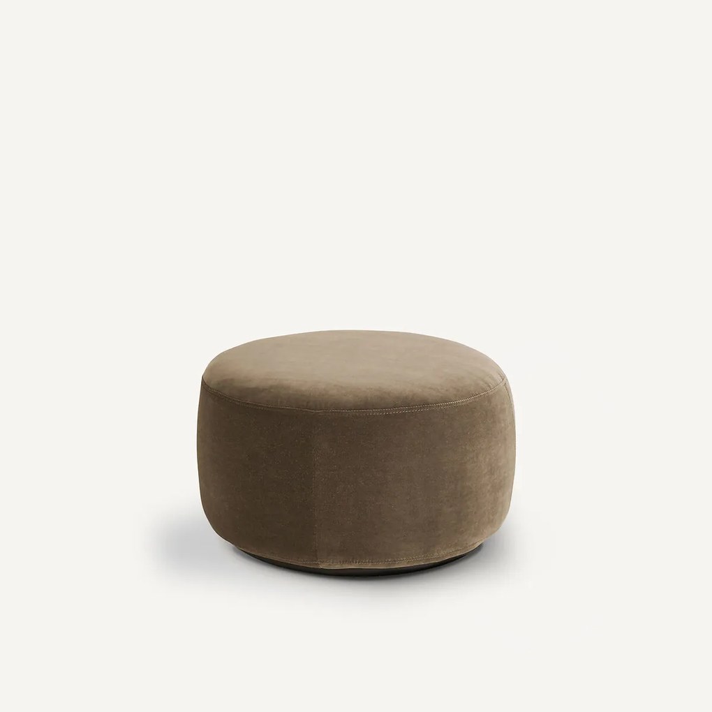 XL poef, in fluweel, Rosebury, ontwerp door Emmanuel Gallina