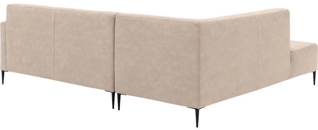 Goossens Key West beige, micro leer, 2,5-zits, modern design met ligelement links