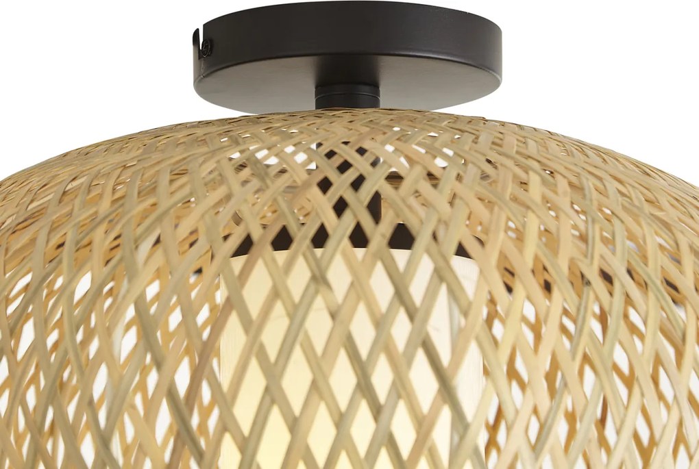 Japandi plafondlamp bamboo 42cm IP44 - Moana