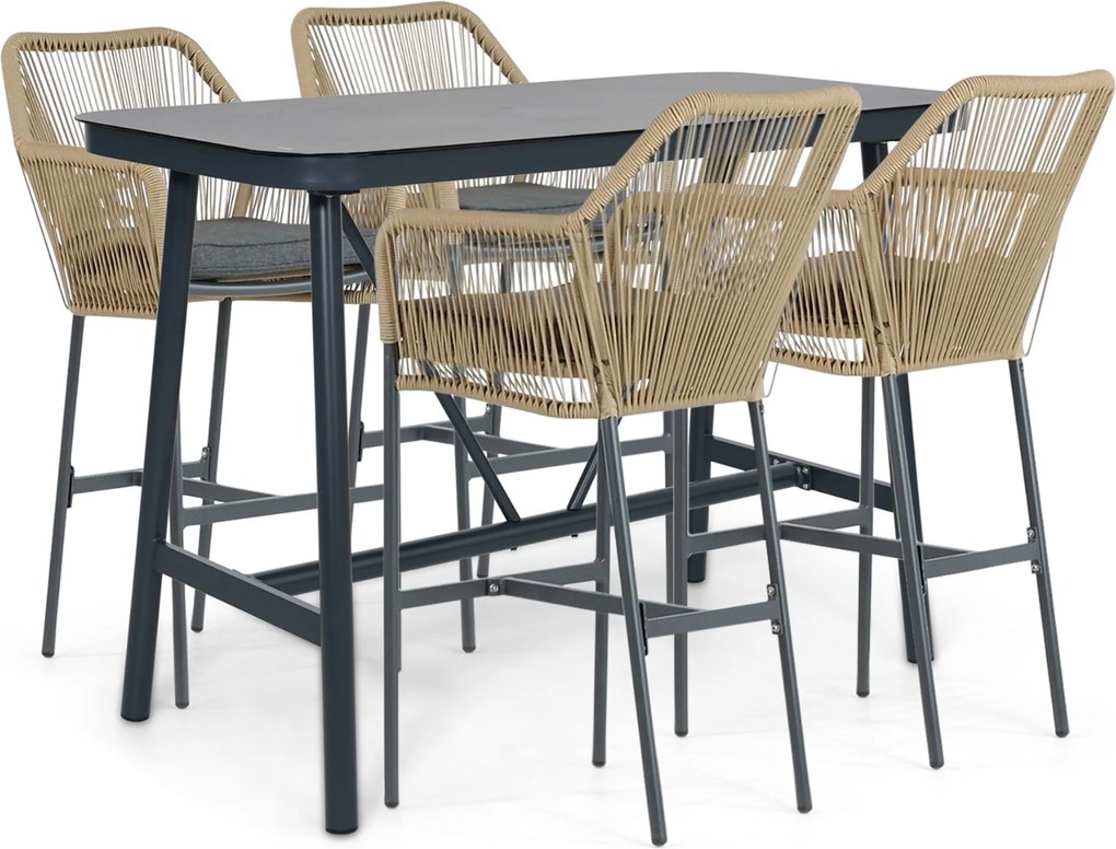 Barset 4 personen 150 cm Rope Taupe De Laan Projects