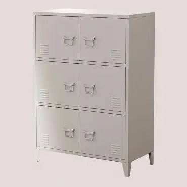 6-deurs Stalen Lockerkast Pohpli Grijs – Koel - Sklum