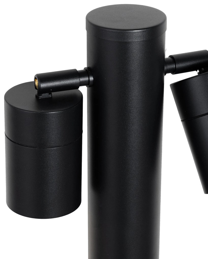 Buitenlamp zwart met grondpin en kabelmof 80cm 2-lichts IP44 - Duo