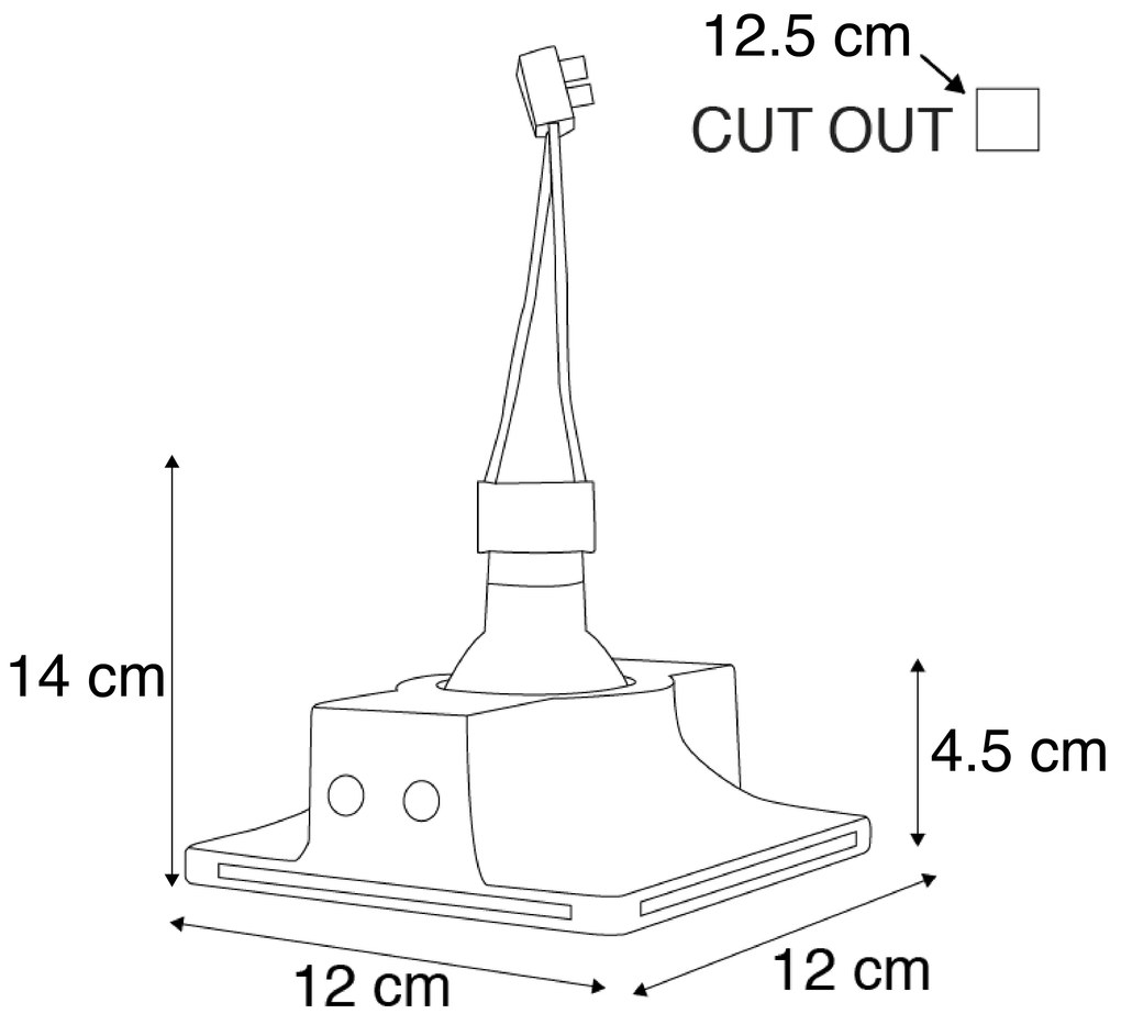 Smart inbouwspot wit 12 cm rond incl. Wifi GU10 50mm - Gypsy