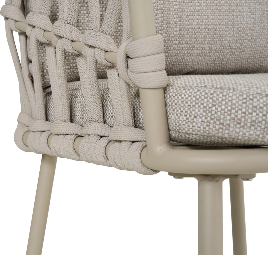 Tuinset 6 personen 220 cm Rope Zand/Beige Coco Oliva/Como