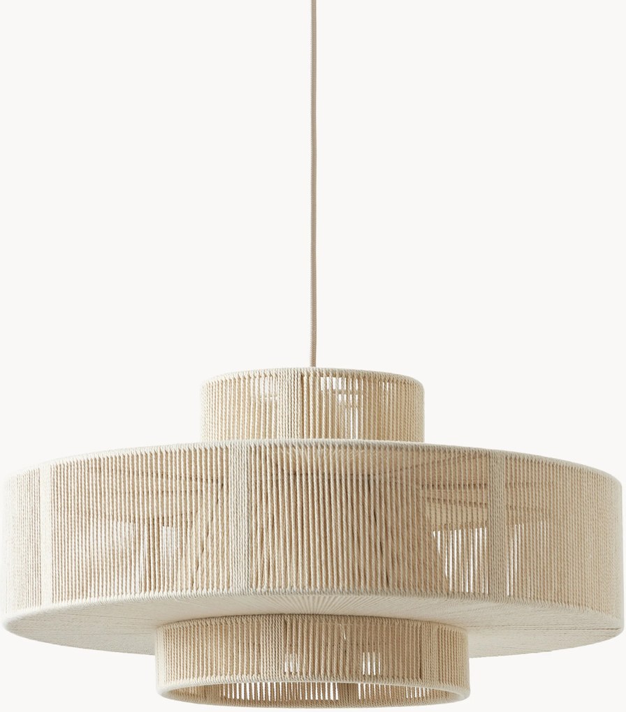 Grote hanglamp Lace van linnen draad