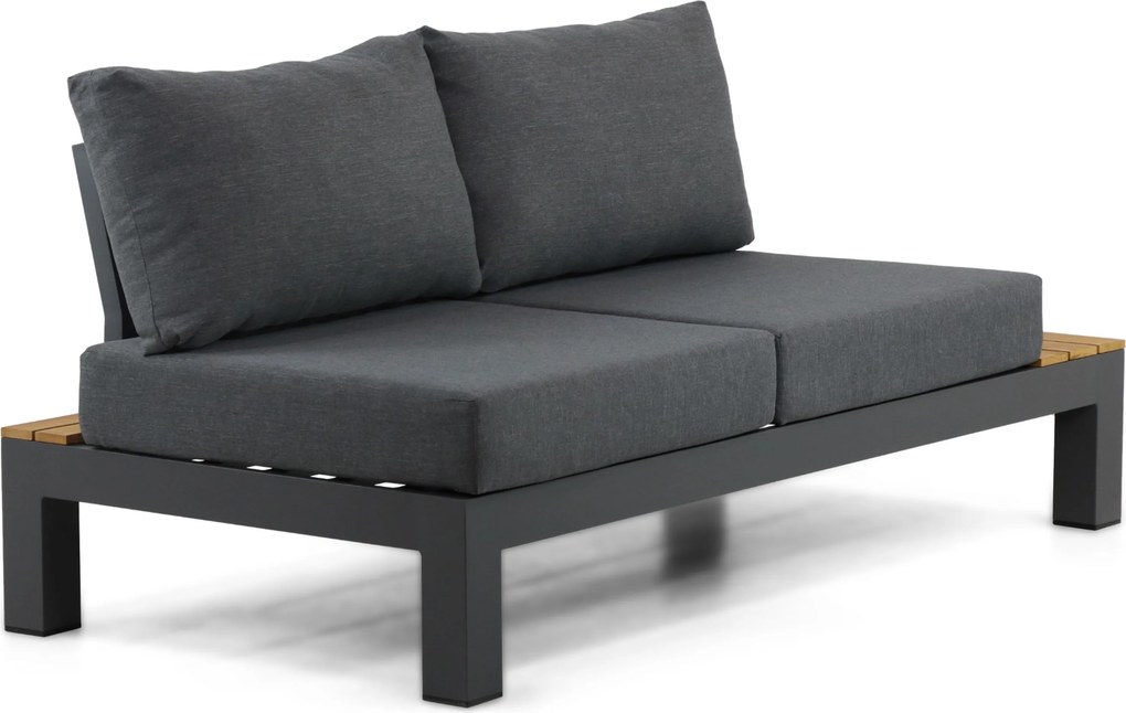 Loungeset 5 personen Aluminium/Teak Grijs Lifestyle Garden Furniture Vittoria