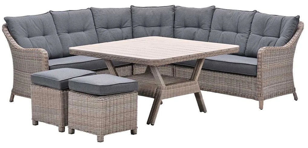 Garden Impressions Nova lounge dining set 6-delig - mystic grey
