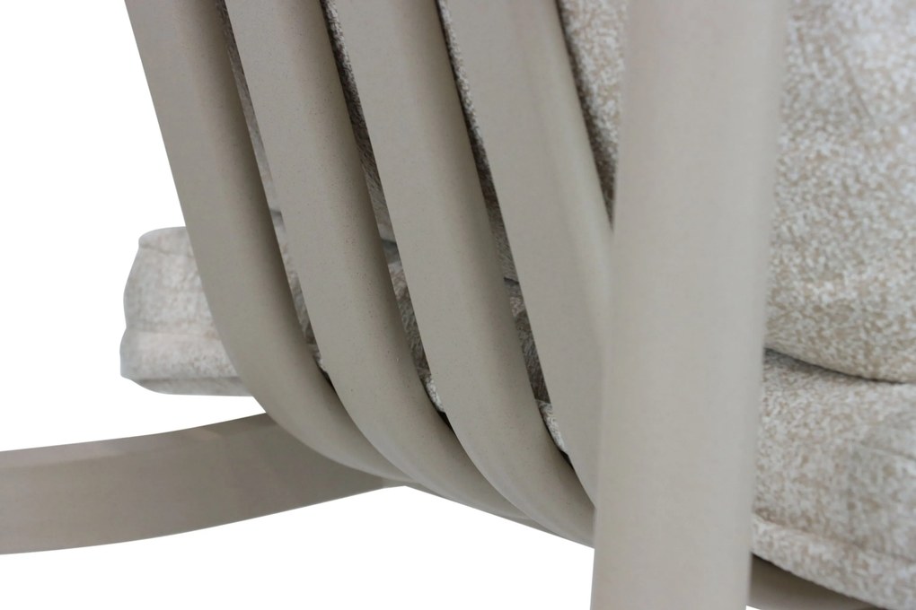 Tuinstoel stapelbaar Aluminium Taupe-naturel-bruin Santika Mind