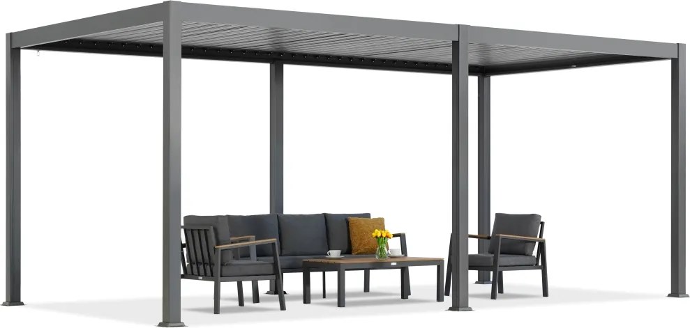Lagos 3x6 Garden Point vrijstaande terraspergola antraciet