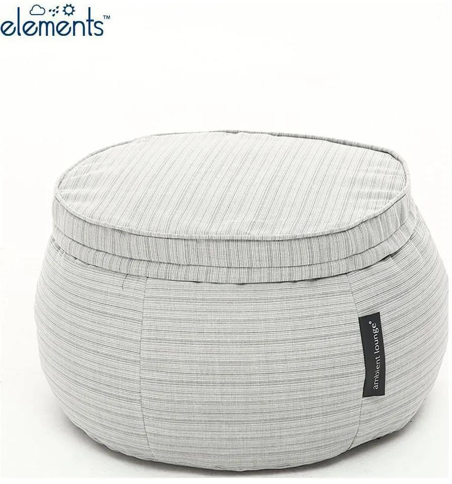 Ambient Lounge Outdoor Poef Wing Ottoman - Silverline