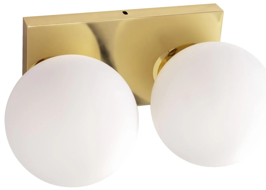 Wandlamp Wandlamp Glazen Bol Goud APP1010-2W