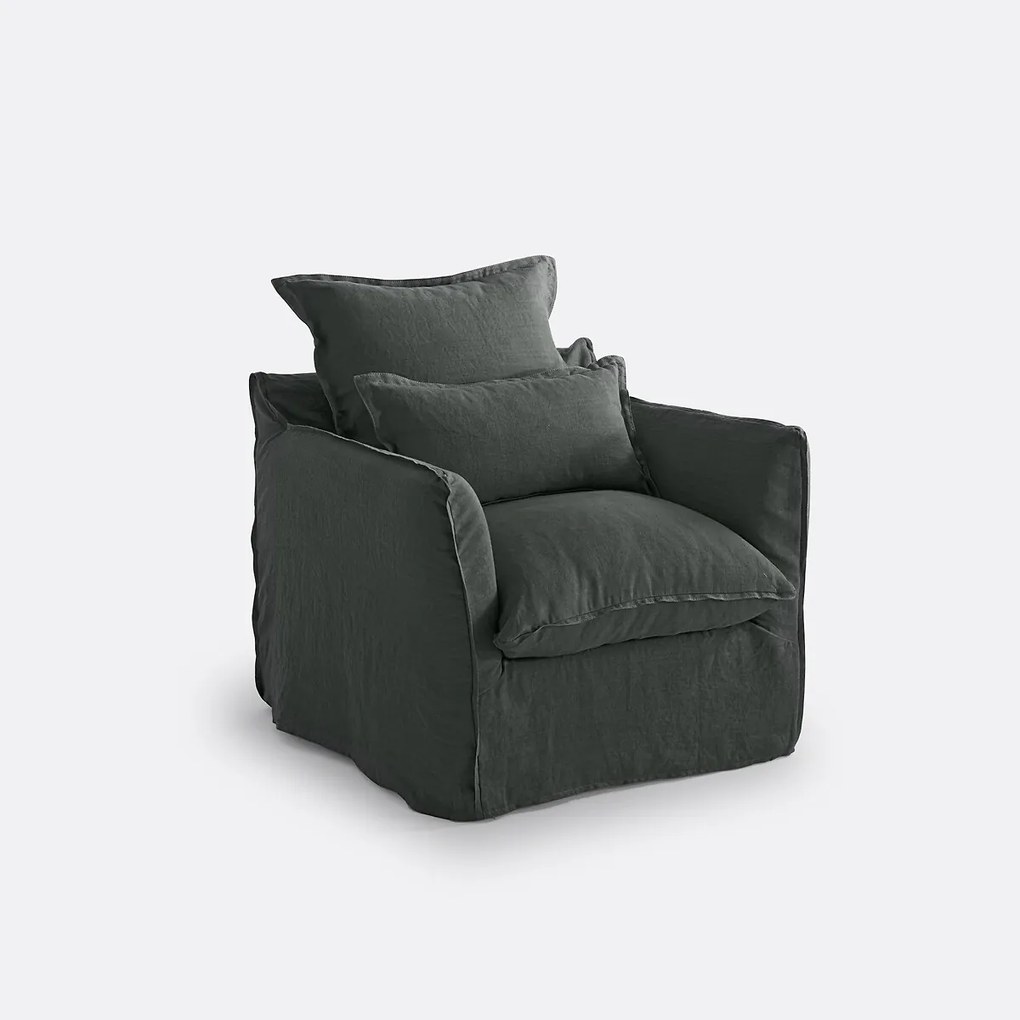 Fauteuilhoes in linnen Odna