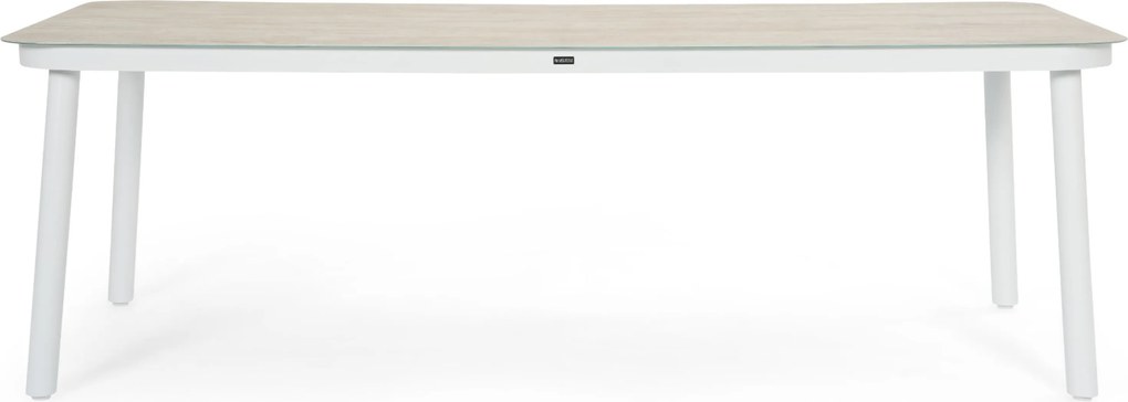 Dining Tuintafel rechthoekig 220x90 cm Wit Tavona
