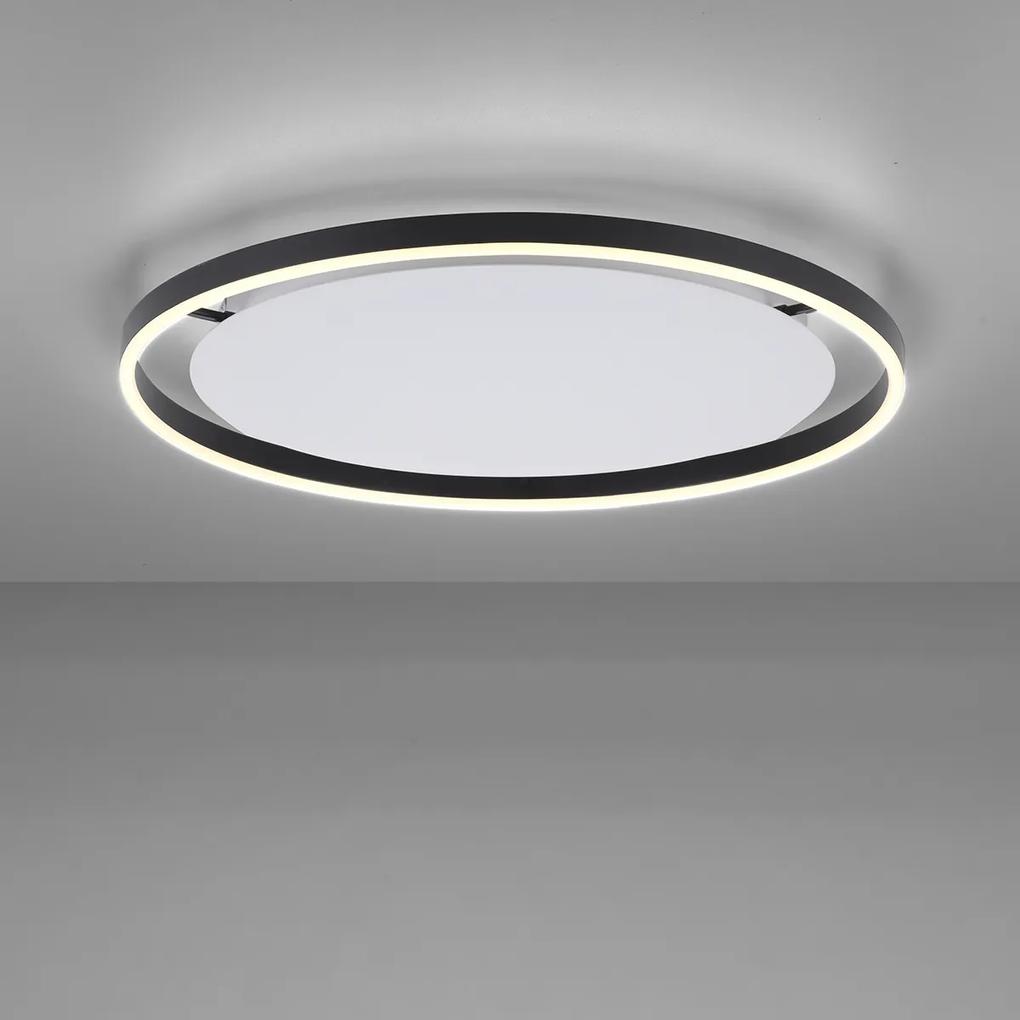 Plafondlamp antraciet 60 cm incl. LED 3-staps dimbaar - Zlatan Modern rond Binnenverlichting Lamp