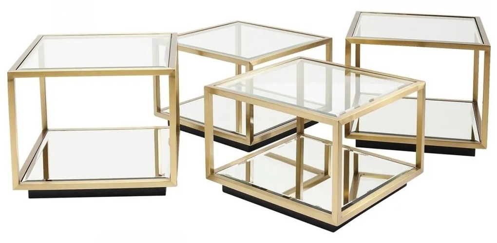 Gouden Salontafelset - 100 X 100cm.