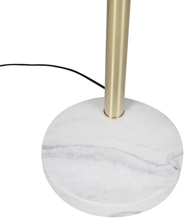 Art deco vloerlamp goud 5-lichts - Sixties Marmo