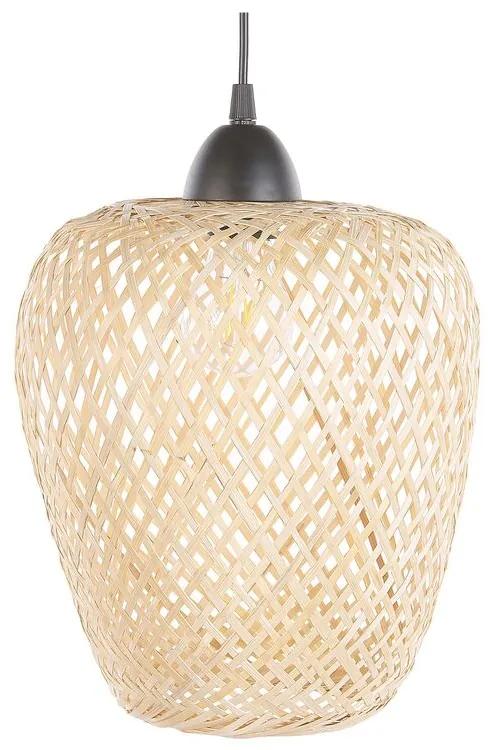 Hanglamp bamboe lichtbruin BOMU Beliani