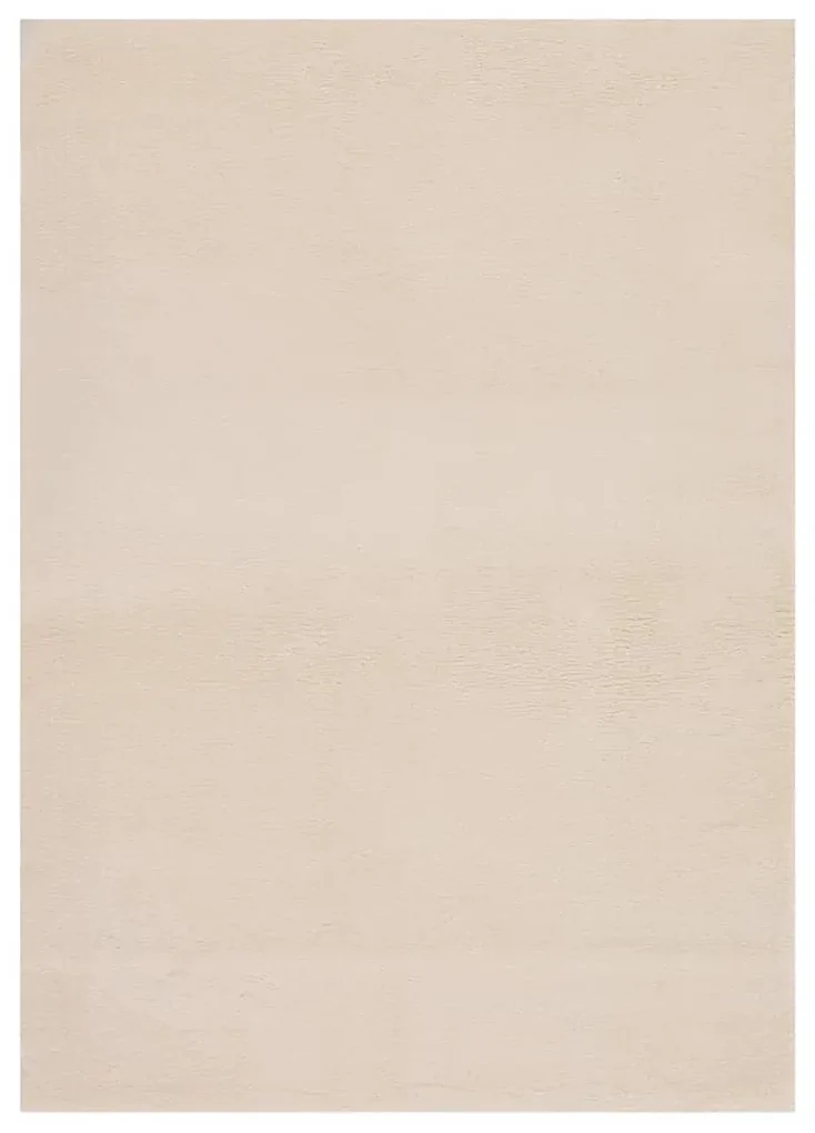 vidaXL Vloerkleed wasbaar zacht shaggy anti-slip 120x170 cm beige