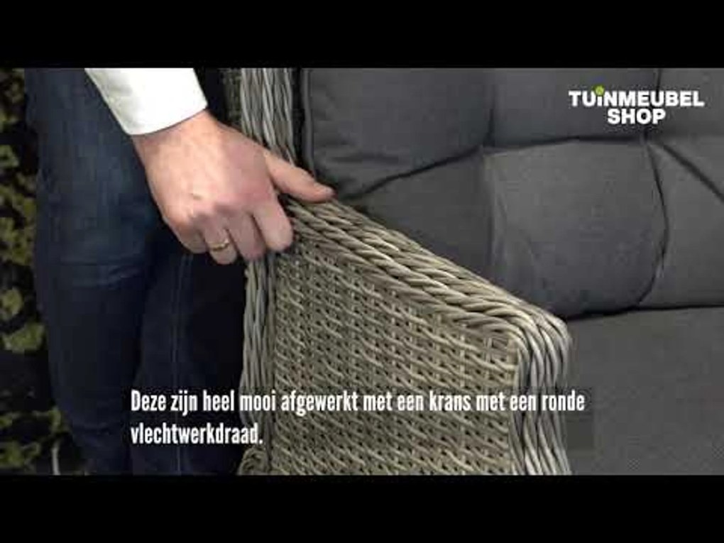 Dining Loungeset 6 personen Wicker Grijs Garden Collections New Castle