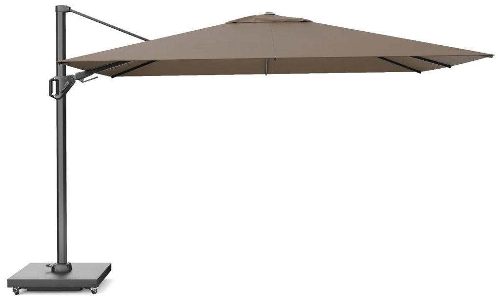 Zweefparasol  2.6x3.5m T2 premium (excl. voet) Taupe-naturel-bruin Platinum Challenger