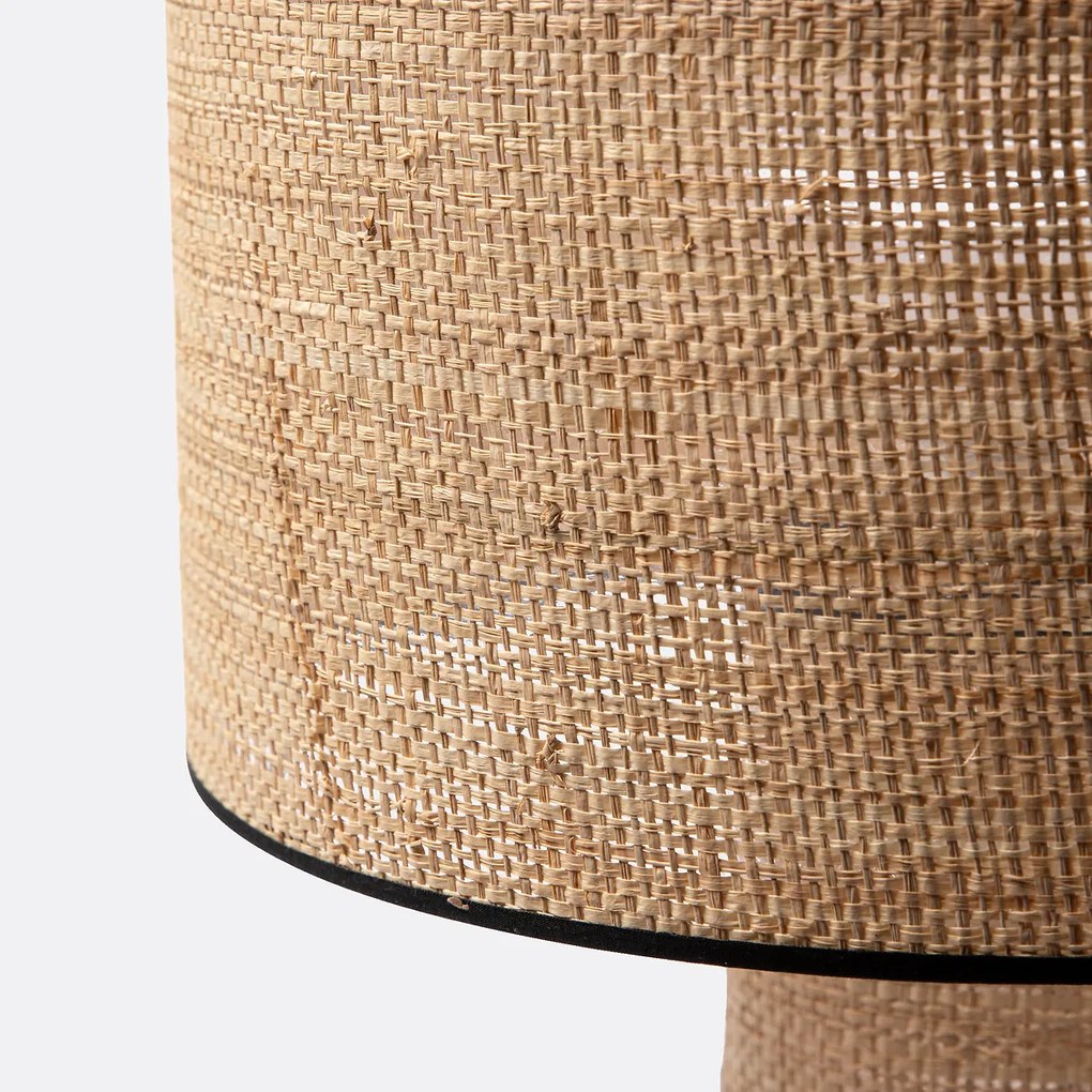 Tafellamp in raffia, Dolkie
