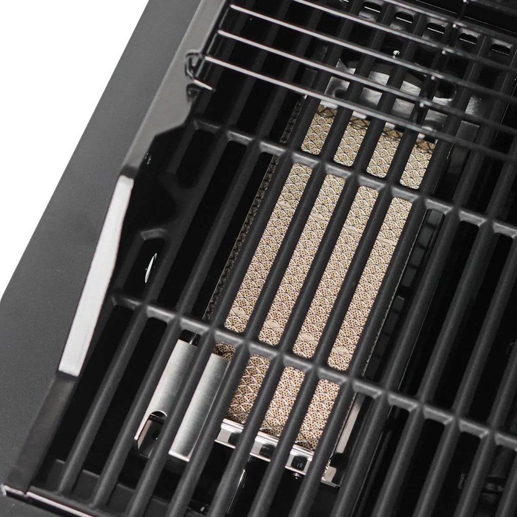 Patton Opus Inbouw Gasbarbecue 3 + 1 - zwart