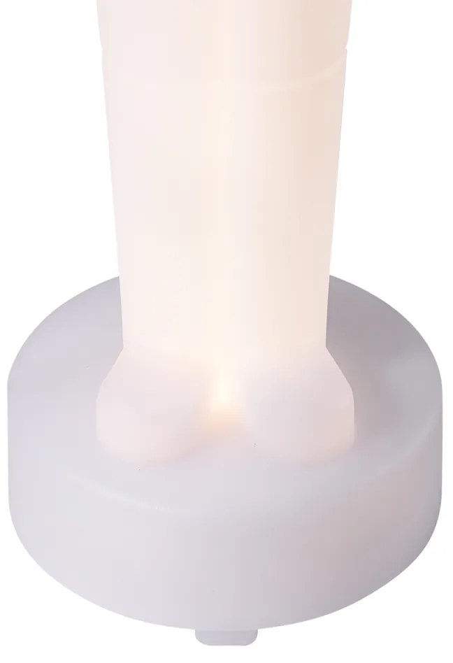 Tafellamp wit incl. LED dimbaar en oplaadbaar RGBW-IC - Nutcracker IP54