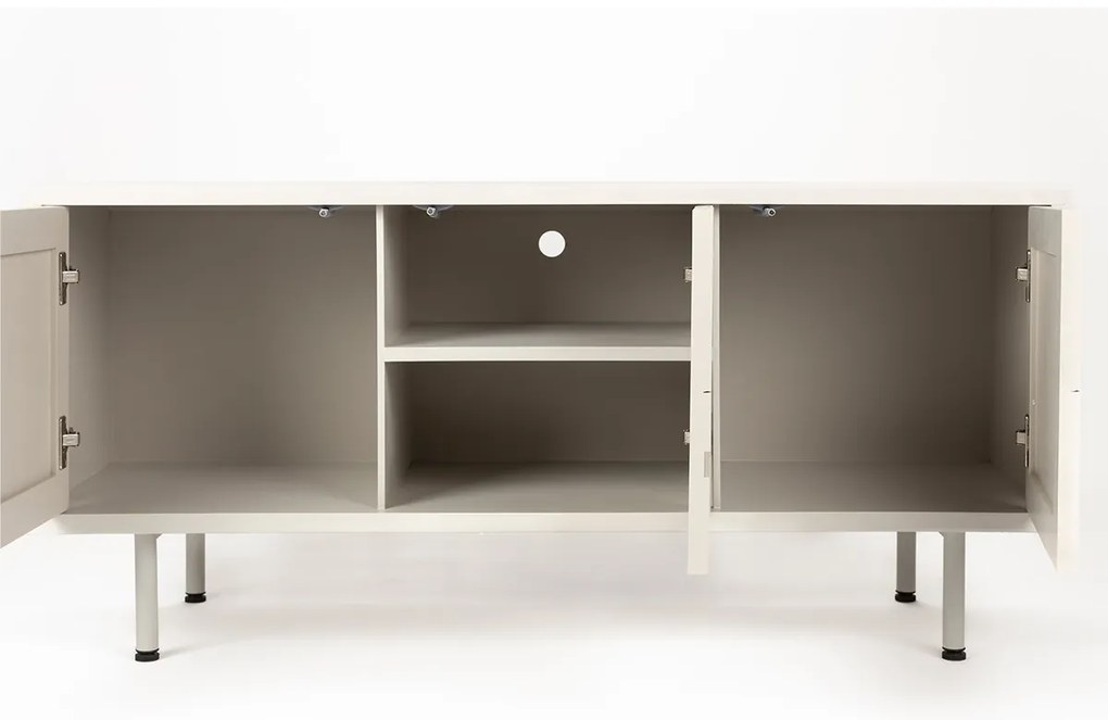 Beige Dressoir Met Relief Vormen - 120x40x55cm.