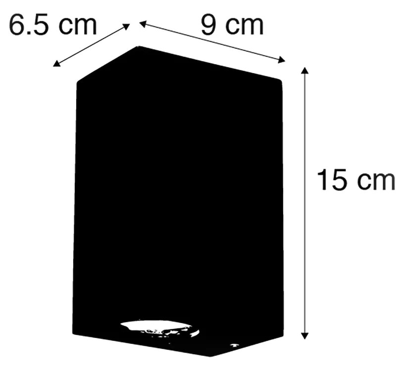 Smart wandlamp roestbruin IP44 incl. 2 Wifi GU10 - Baleno