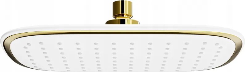 Mexen D-49 regendouche 25x19 cm, wit/goud - 79749-25