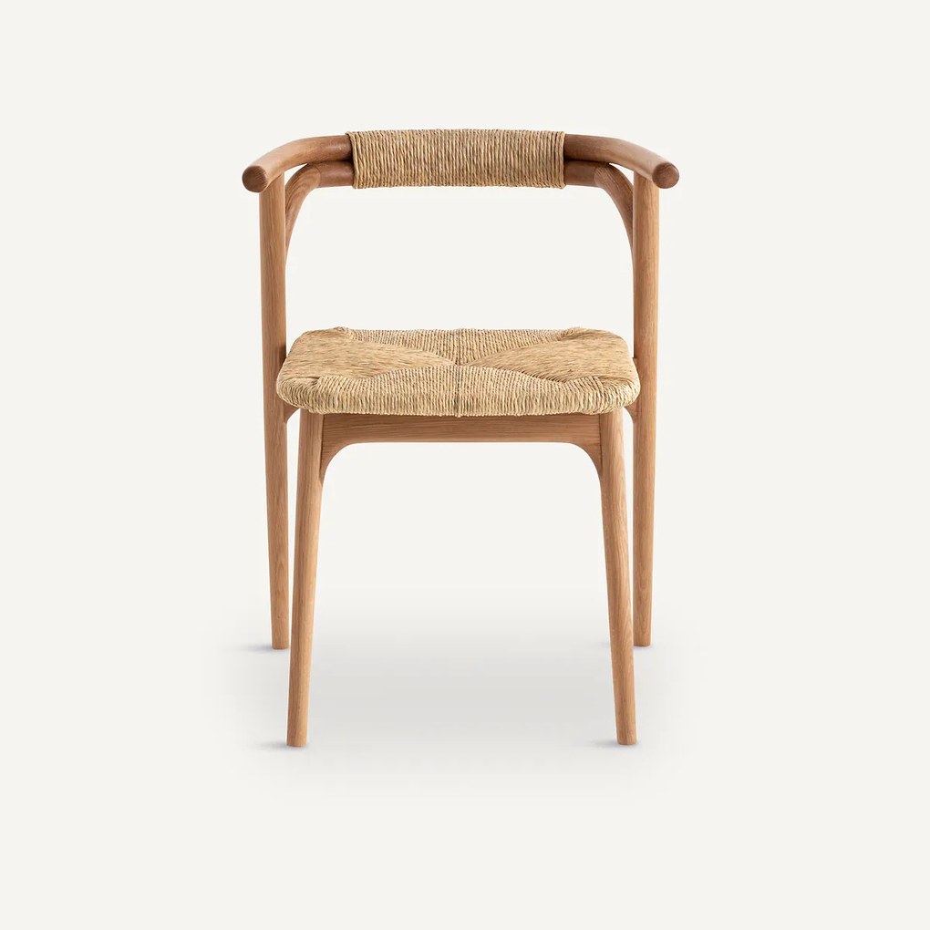 Tafel fauteuil eik/riet, Fermyo