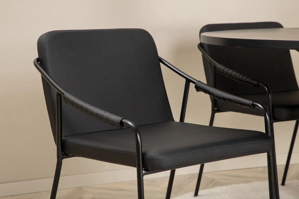 Jörn Eetkamerstoel - Mattias - Zwart - PU-Leer - Jörn