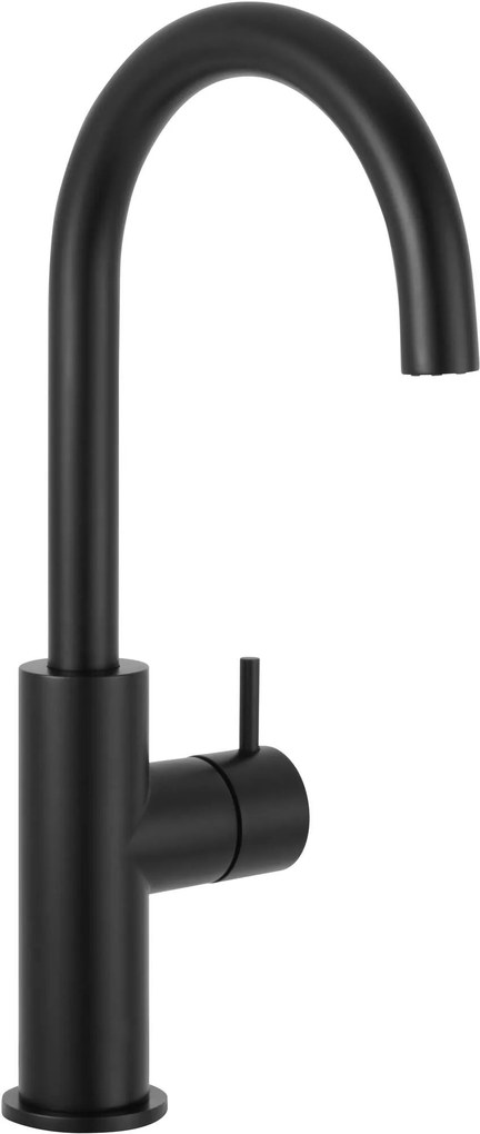Qisani Flow wastafelkraan met c-uitloop zwart