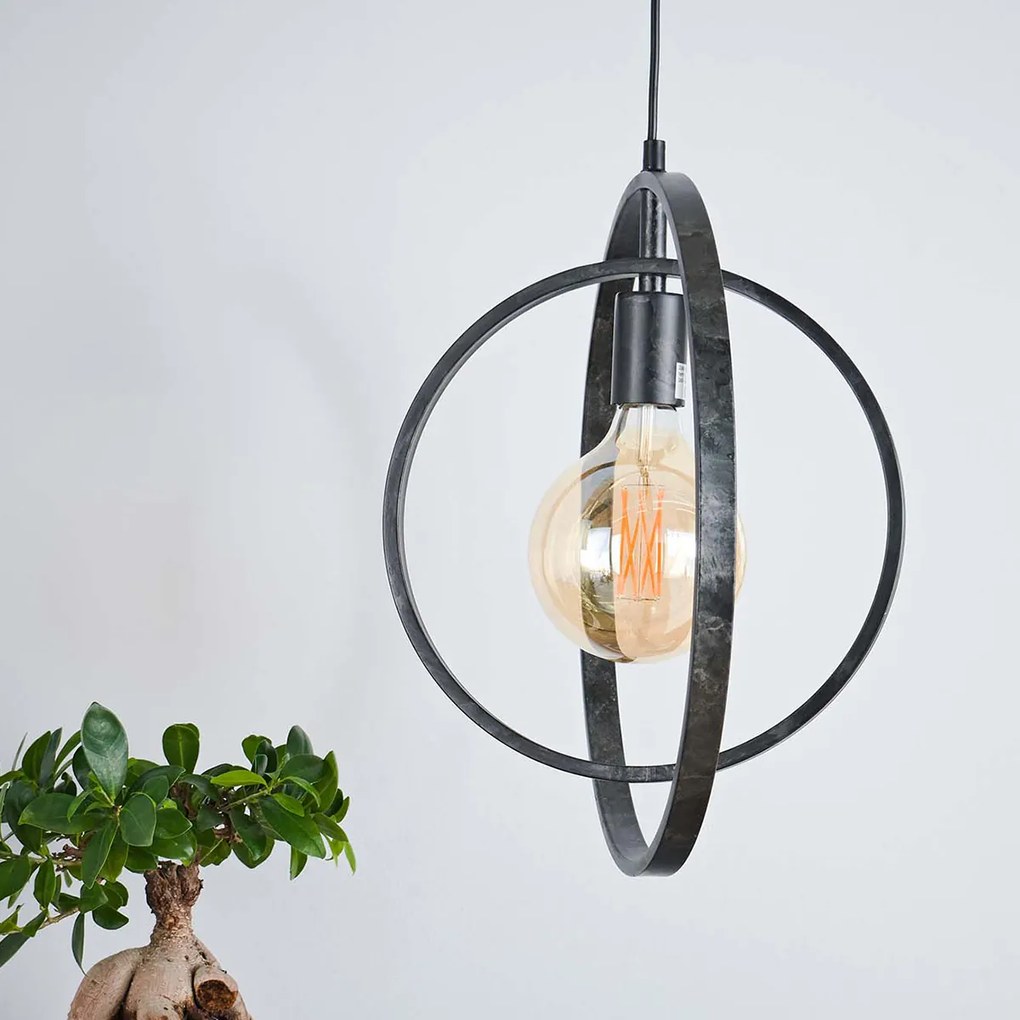 Cirkel Hanglamp Metaal Zwart