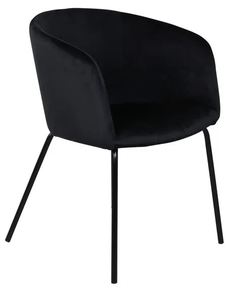 Jörn Eetkamerstoel - Bailey - Zwart - Fluweel - Jörn