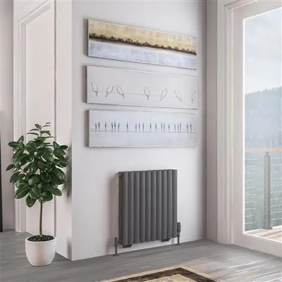 Eastbrook Tunstall dubbele radiator 60x60cm 818W antraciet