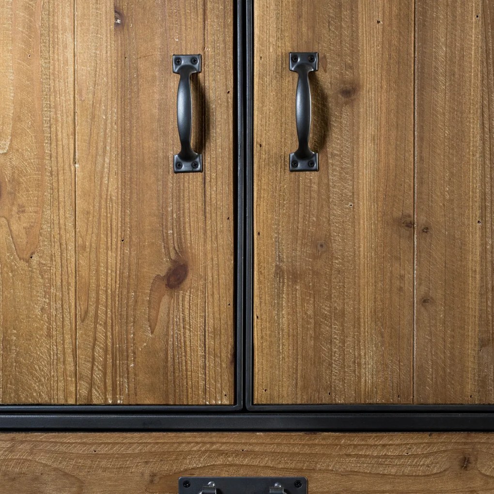 Dutchbone Gin Industrieel Kastje Vurenhout - 60x38x100cm.