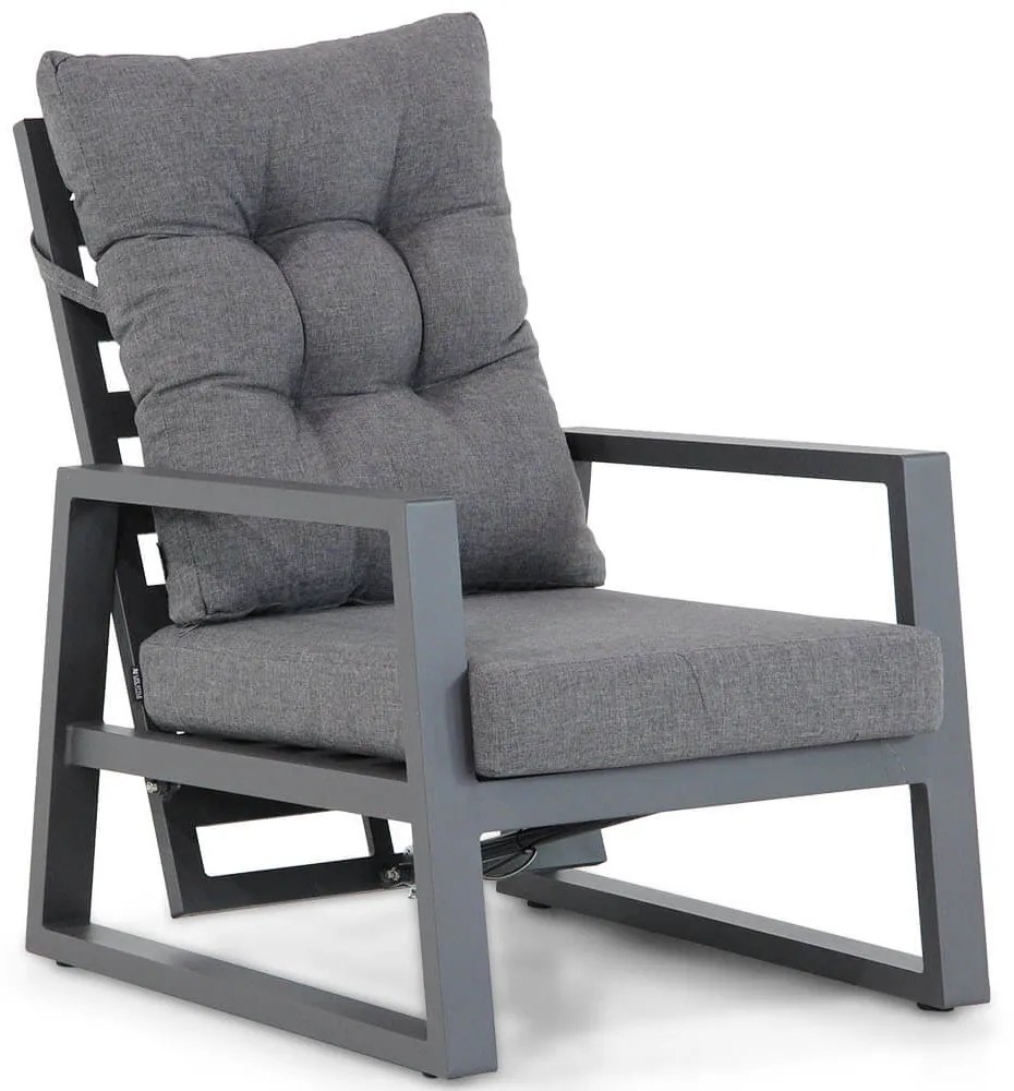 Stoel en Bank Loungeset Aluminium Grijs 4 personen Lifestyle Garden Furniture Batala