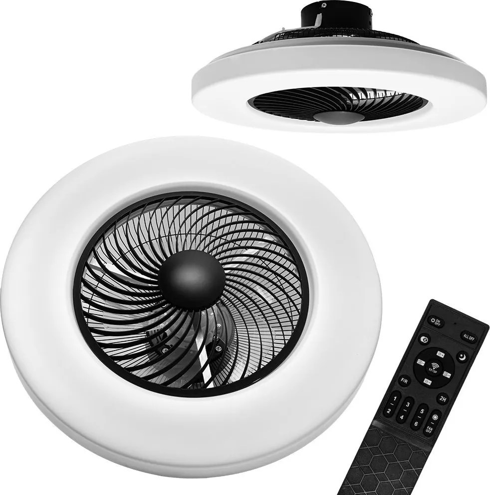 Lamp met ventilator APP1552-C BLACK windmolen