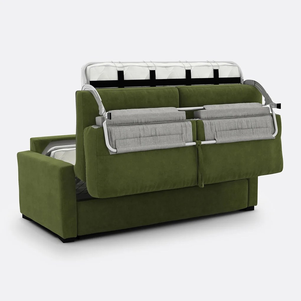 2, 3 of 4 zits slaapbank, Comfort Bultex®, fluweel, TIMOR