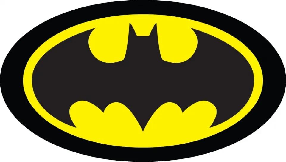 Kussen Batman-logo zwart/geel 40 cm