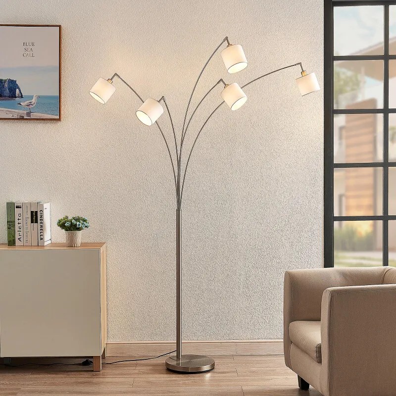 Stannis booglamp, Texil, 5-lamps - lampen-24