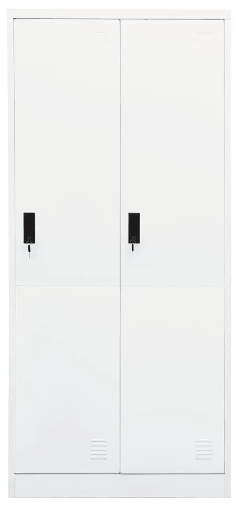 vidaXL Kledingkast 80x50x180 cm staal wit