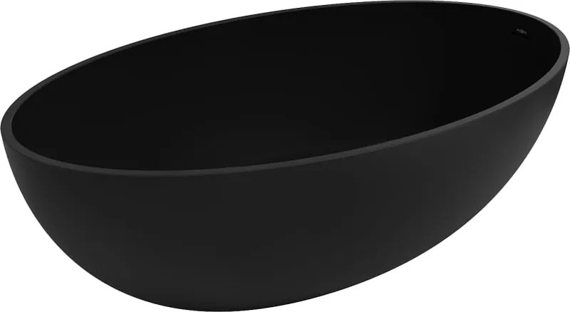 Mexen Prato vrijstaande badkuip van composiet 170 x 100 cm, zwart mat - 57251701070