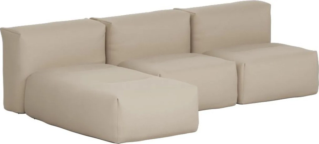 Soft Zitzak Outdoor 3 Seater + Lounger - Bouclé Beige