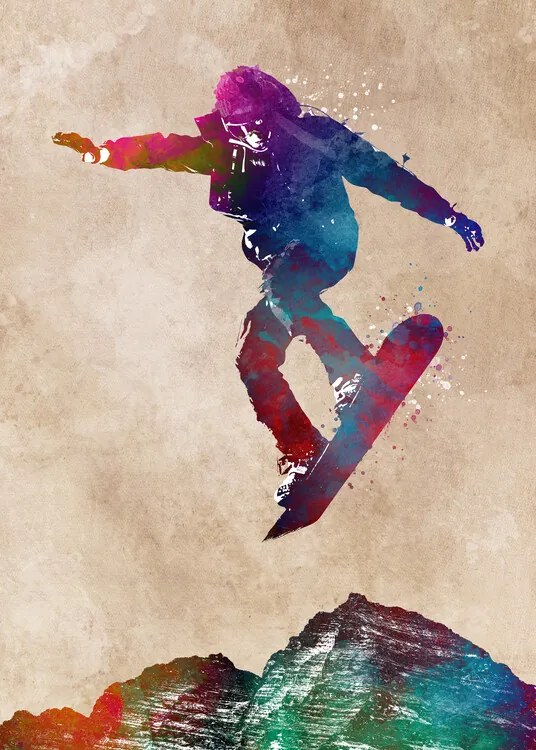 Ilustratie Snowboard Sport Art, Justyna Jaszke